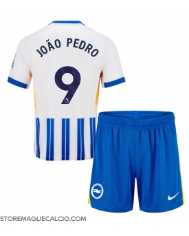 Brighton Joao Pedro #9 Maglia Gara Casa Repliche 2024-25 Bambino